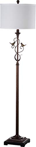 Safavieh Lighting Collection Birdsong Traditional Rustic Farmhouse Oil-Rubbed Bronze 61-Inch Living Room Bedroom Home Office Standing Floor Lamp (Led Bulb Included) #TOP1