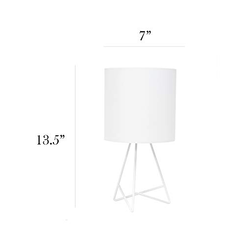 Simple Designs LT2066-WOW 14 Inch Down To The Wire Metal Table Lamp With Fabric Shade thumb #2
