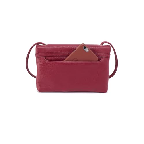 Image of HOBO Grant Leather Small Foldover Crossbody Bag with Crossbody & Shoulder Strap, Zip Pocket, Card Compartment
