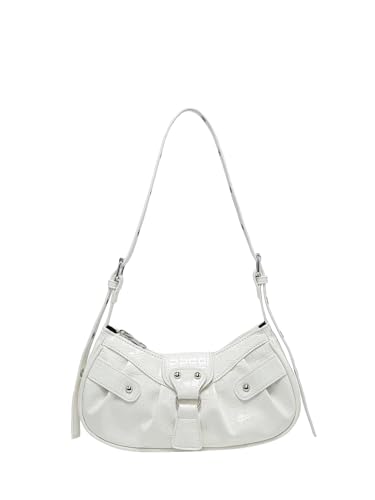 Image of Verdusa Women's Pleated Shoulder Bag PU Leather Clutch Handbag