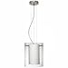 Besa Lighting 7.875"" W Pahu 8 Clear/Opal Pendant Light in Satin Nickel 1KG-C00607-SN