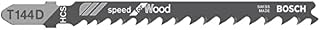 Bosch Professional 25 x Jigsaw blade T 144 D Speed for Wood (for softwood, straight cut, accessories jigsaw)