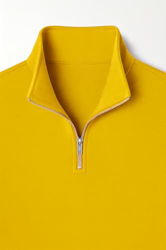 Image of Mack Jonney Men's Fleece Half-Zip High Neck Sweatshirt | Warm & Stylish Winter Wear -M4563