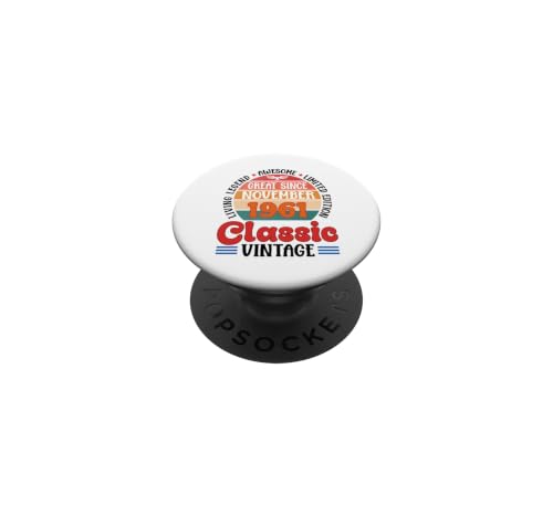 Great Since November 1961 Classic Vintage Legend At 65 Years PopSockets Adhesive PopGrip