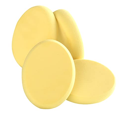 Grteark 4 Pcs Makeup Sponge and Round Facial Sponge Two Uses, for Removing Dead Skin, Dirt and Makeup Foundation, Beauty Blender Sponge for Blending Liquid, Powders and Creams, Liquid Application