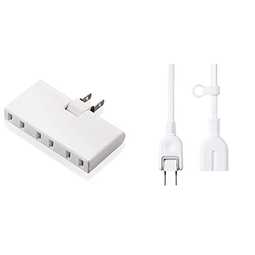 【延長コードセット 1m】 エレコム コンセント アンダータップ 3個口 ホワイト T-TR05-2300WHの商品画像（Amazon）