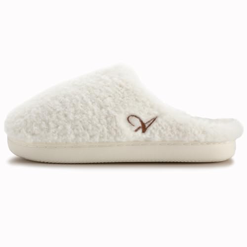 Athlefit Women's Fuzzy House Slippers Indoor Outdoor Warm Fluffy Slip-on Slide Slippers Shoes2