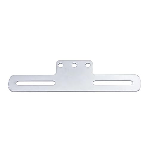 Support de plaque d'immatriculation moto argent feu arrière pour dirt bike et ATV