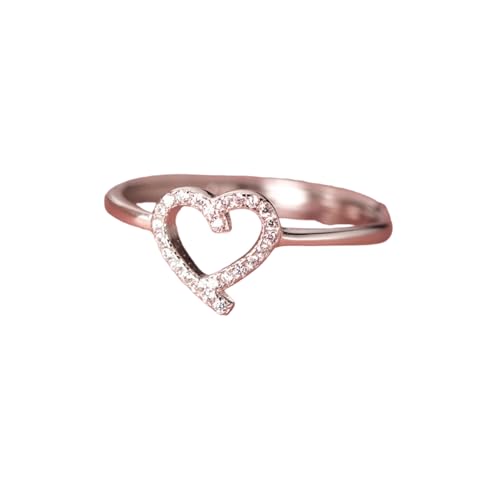 Anneau réglable cœur creux pour femmes fini les erreurs de taille de bague