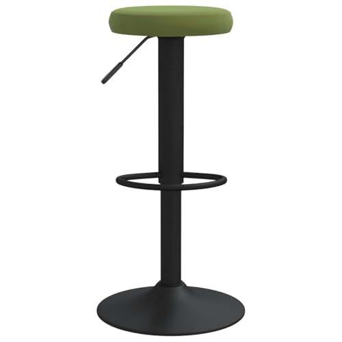 Tabouret de bar confortable en velours vert pour soulager le dos