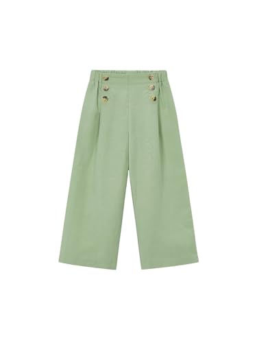 Pantalón largo fluido niña Mayoral musgo de vestir casual con cintura elástica cómoda