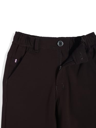 Image of CAVIO Boys Stretchable Solid Regular Fit Trousers with Belt