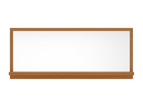 Vente-unique-Wandspiegel mit Ablage - Eiche - 120 x 50 cm - Holzfarben - Jiao