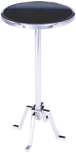 Butler Specialty Sash Metal & Marble Chrome End Table in Silver