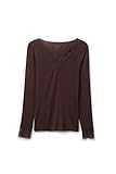 Intimissimi Woman's Ultralight Cashmere Lace Long Sleeve Shirt in Brown, Size M