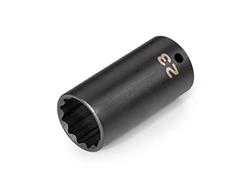Image of TEKTON 3 /8 Inch Drive x 23 mm Deep 12-Point Impact Socket | SID13323