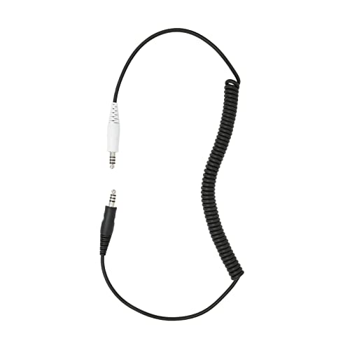 Adaptateur de cordon de casque IMSA avec rallonge enroulée pour kit aviation