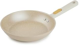 Thymes and Tables Granite Collection 8-Inch Fry Pan Non-Stick, Taupe & Gold
