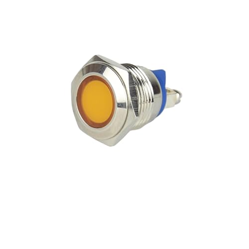 Voyant LED 16mm jaune connecteur annulaire témoin lumineux 220V