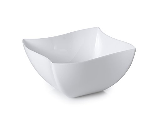 Fineline Settings Wavetrends White China-Like Square 8 oz. Serving Bowl 80 Pieces