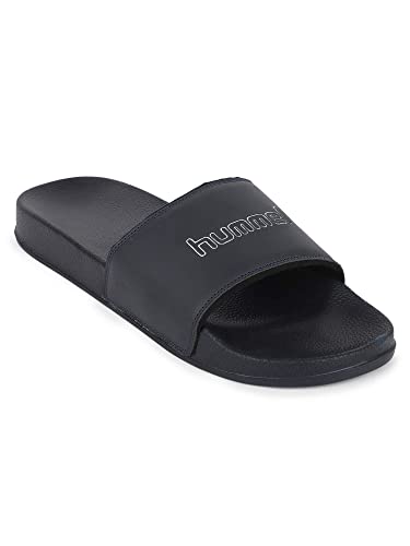 Image of hummel CLASSIC MEN SLIDERS Comfortable Cushioned Sole Arch Support Durable Lightweight Flexible Trendy Style Flip flops and Slippers Slides for Men Daily use Chappal