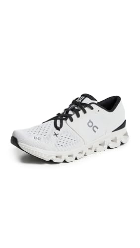 On Women's Cloud X 4 Sneakers, Ivory/Black, 8.5 Medium US