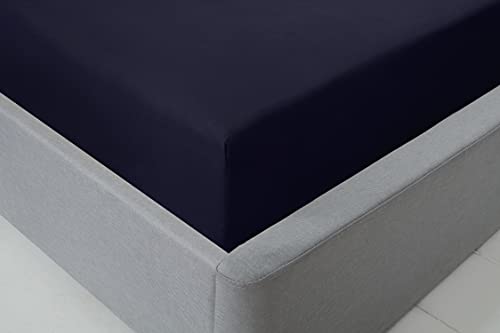 Emma Barclay Lyla Fitted Sheet in Navy - Double, Navy Blue - Image 4