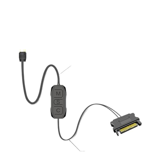 Cable adaptador AR-1 RGB 5V 3 Pin a SATA blanco miniatura 4