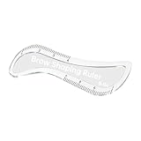 TISHITA Augenbrauenschablone Augenbrauenlineal Formschablone Mapping Ruler Zeichenführung Aus Leichtem Pp für Exaktes Augenbrauenstyling für Visagisten Schönh, 7.5 Cm X 2.6 Cm