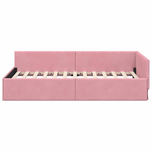 vidaXL Eckbett Rahmen Schlafmöbel Modernes Schlafzimmer Set Ergonomische Minimalistische Lösung Platz Kopfteil Nachtkomfort