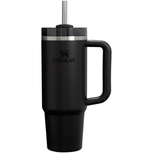 Image of Stanley Quencher H2.0 Tumbler with Handle and Straw 30 oz | Flowstate 3-Position Lid | Cup Holder Compatible for Travel | Insulated Stainless Steel Cup | BPA-Free | Black 2.0