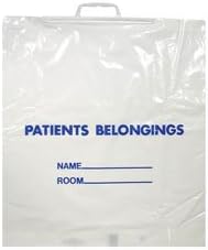 6129743 PT# PB02L Bag 3mil Large "Patient Belongings" 20x23" White 250/Ca Made by Donovan Industries