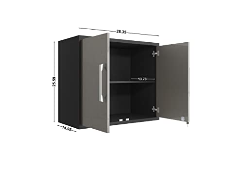 Image of Manhattan Comfort Eiffel Garage Cabinets and Storage System, Set of 5, Grey