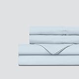 Everspread Bed Sheets (4 Piece Sheet Set), King Size, Light Blue. Ultra-Soft & Breathable. Luxury...