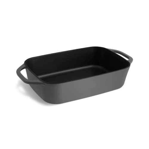 SPRINGLANE Plat à gratin en fonte Gris, 39,2 x 21,2 cm, 4 l - Émaillé - Plat à lasagnes
