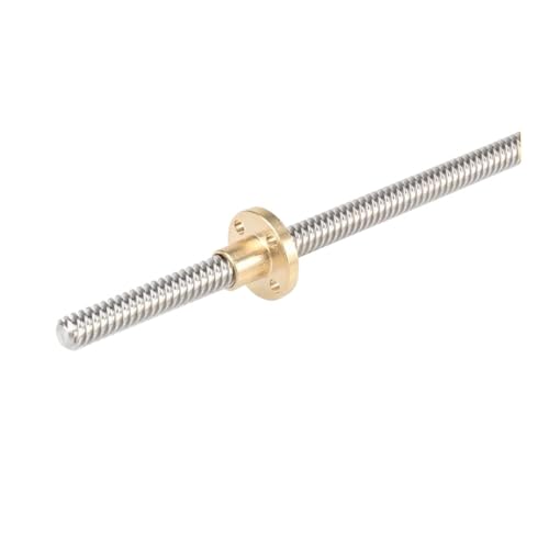 Metal Ball Screw nut 1pcs T8 Lead Screw Brass Nut Trapezoidal Rod Linear Guides Stepper Motor(800mm)