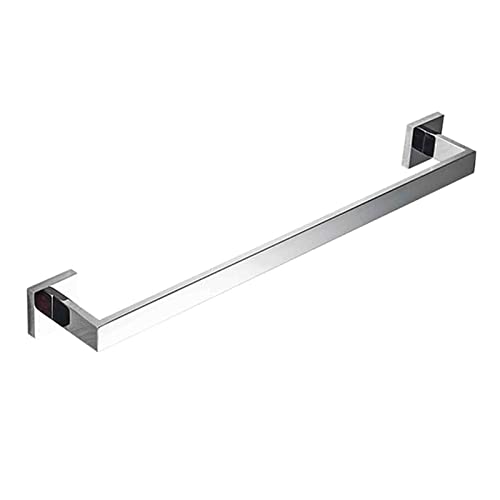 Porte-serviettes 50 cm en acier inoxydable chromé pour salle de bain sans perçage