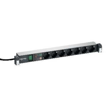 PDU 230V 7 tomas schk+interrptor+sobret