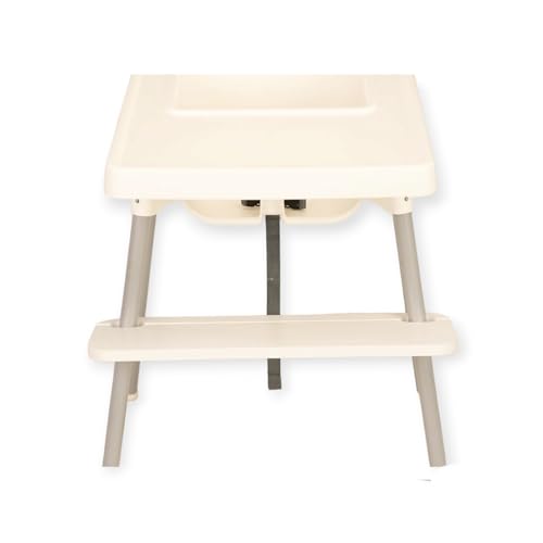 WOODYGIFT Fußstütze für IKEA Antilop Hochstuhl – Ergonomische, Höhenverstellbare Fußablage aus Holz – Kinderfreundlich, Sicher & Stabil – Kompatibel mit Antilop Zubehör (Weiß)
