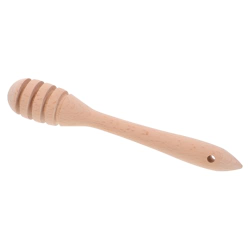 BRIGHTFUFU Honey Stick Honey Mixing Rods Honey Spoons Kitchen Honey Stir Stick Honey Stirring Rods Glass Honey Dipper Honey Mixing Sticks Portable Honey Stirrer Wooden re-usable