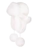 Futrzane Aviator Hat - Winter Trapper Hats for Women - Warm Russian Bomber Hat (M, White - White Siberian)