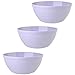 Juego de 3 cuencos para cereales, postres, ensaladas, sopas, arroz, cuencos de plástico sin BPA, tamaño grande, 900 ml, color lila