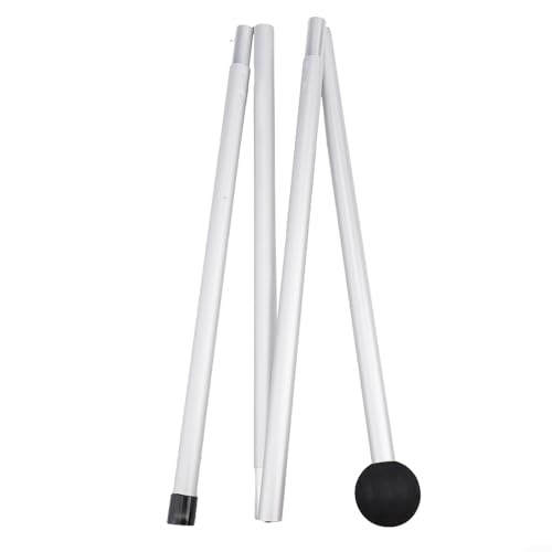Pali telescopici per tenda da campeggio, regolabili, 1,6/2 m, pieghevoli, da spiaggia, per feste in campeggio (4 sezioni)