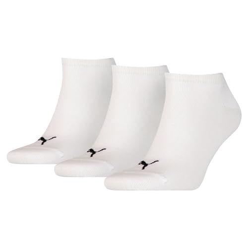 Puma PUMA UNISEX SNEAKER PLAIN 3P, Calcetines Unisex adulto, pack de 3, Blanco (White 300), 39/42 (Talla del fabricante: 039)