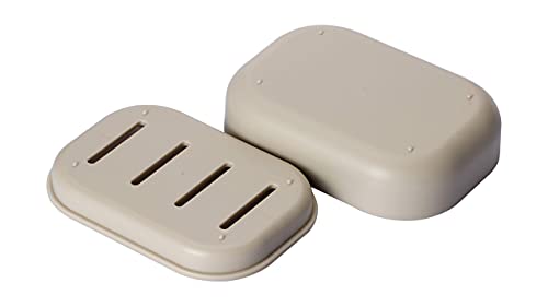 UVIVIU Plastic Soap Dish with Drainage,Soap Dishes Holder for Bathroom ShowerKeep Soap Dry and Easy Cleaning (Khaki) - Image 3