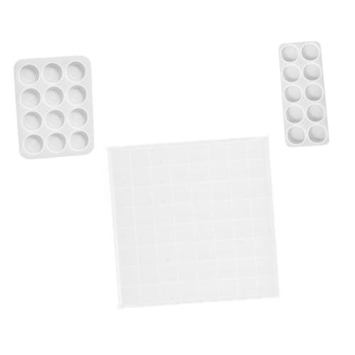Moule silicone pour pièces d'échecs Lurrose blanc 3pcs pour le DIY
