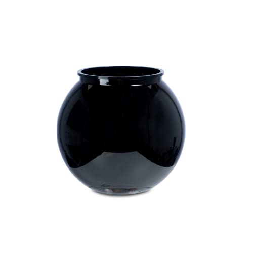 bar@drinkstuff Plastic Cocktail Fish Bowl - 3 L (105.5 oz) Black Party Sharing Bowl, Reusable Plastic, Ideal for Cocktails & Punch