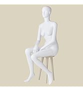 Amazon.co.jp: 軽量ABS製 婦人全身リアルマネキン座りポーズ(水性塗装