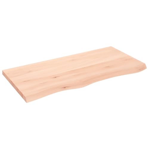 vidaXL Piano per Tavolo 100x50x(2-4) cm in Rovere Massello Non Trattato