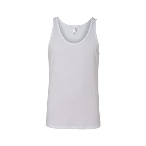 Canvas Adults Unisex Jersey Sleeveless Tank Top (M) (White)